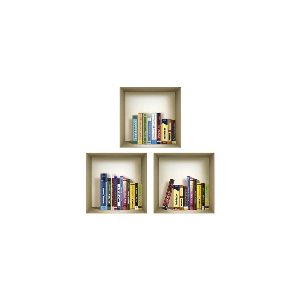 Set of Three Tina Niche 3D Square Peel and Stick Wall Decals