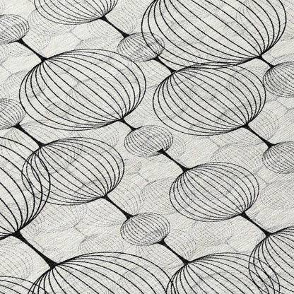 9' X 12' White Gray And Silver Geometric Washable Indoor Outdoor Area Rug