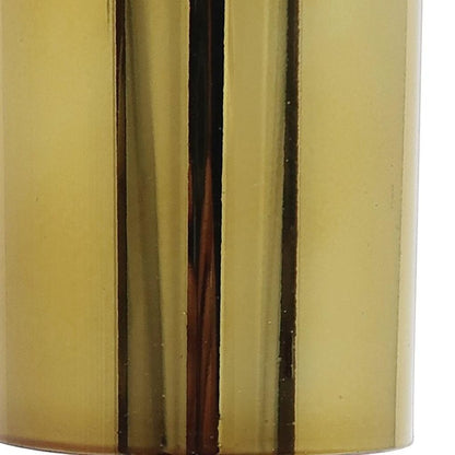 Set of Two Amber Gold And Pink Faceted Crystal Tabletop Taper Candlesticks