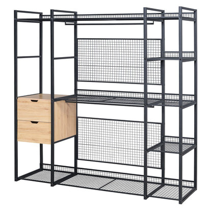 69" Black Metal Closet System