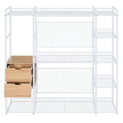 69" White Metal Closet System