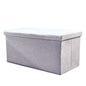 30" Black Boucle Storage Ottoman