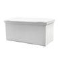 30" Black Boucle Storage Ottoman