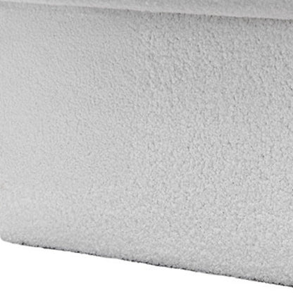 30" Black Boucle Storage Ottoman