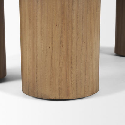 55" Natural Solid Wood Oval Coffee Table