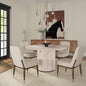 48" White Solid Wood Pedestal Base Round Top Dining Table