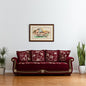 95" Burgundy Chenille Convertible Futon Sleeper Sofa And Toss Pillows With Storage