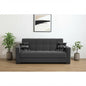 87" Dark Gray Chenille Convertible Futon Sleeper Sofa And Toss Pillows With Storage
