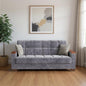 87" Gray Microfiber Convertible Futon Sleeper Sofa And Toss Pillows With Storage