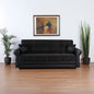 89" Black Polyester Convertible Futon Sleeper Sofa And Toss Pillows With Storage
