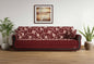 90" Burgundy Chenille Convertible Futon Sleeper Sofa And Toss Pillows With Storage