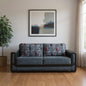 78" Gray Chenille Convertible Futon Sleeper Sofa And Toss Pillows With Storage