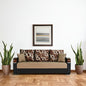 87" Brown Polyester Convertible Futon Sleeper Sofa And Toss Pillows With Storage
