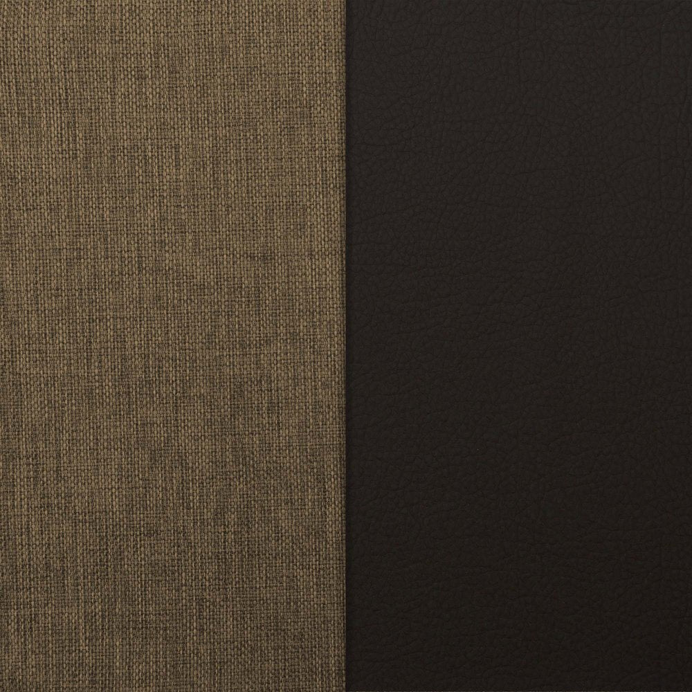 90" Brown Chenille And Faux Leather Convertible Futon Sleeper Sofa And Toss Pillows With Storage