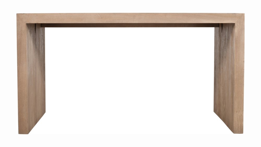 56" Ivory Reclaimed Wood Sled Writing Desk