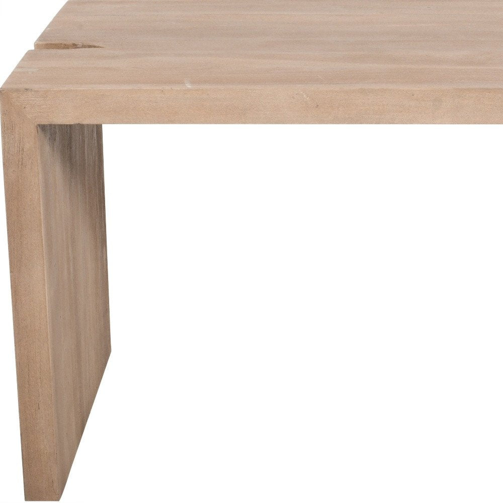 56" Ivory Reclaimed Wood Sled Writing Desk