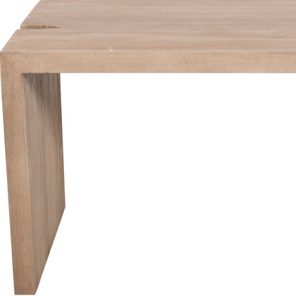 56" Ivory Reclaimed Wood Sled Writing Desk