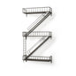Estante decorativo de pared de metal gris metalizado de 21" con diseño novedoso
