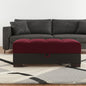 52" Burgundy and Brown Microfiber And Faux Leather Tufted Storage Ottoman