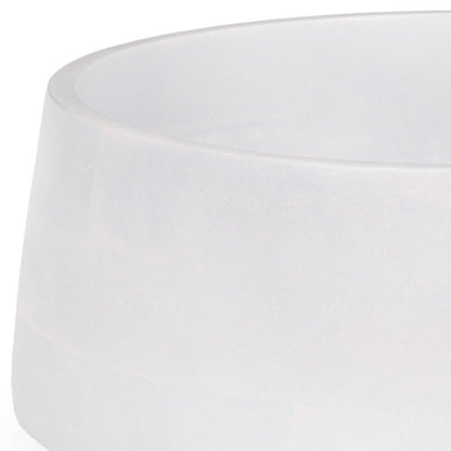 14" White Wood Round Centerpiece Bowl
