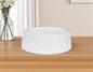 14" White Wood Round Centerpiece Bowl