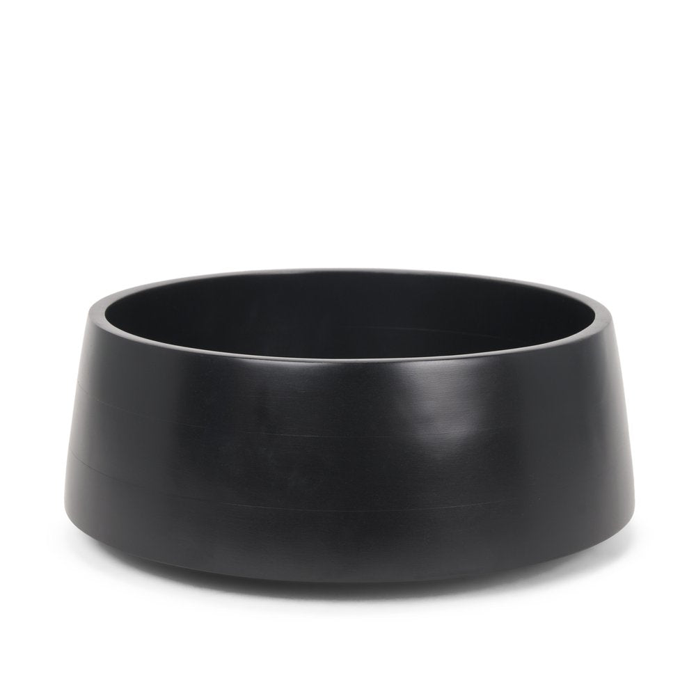 Cuenco redondo de madera negra de 14" para centro de mesa