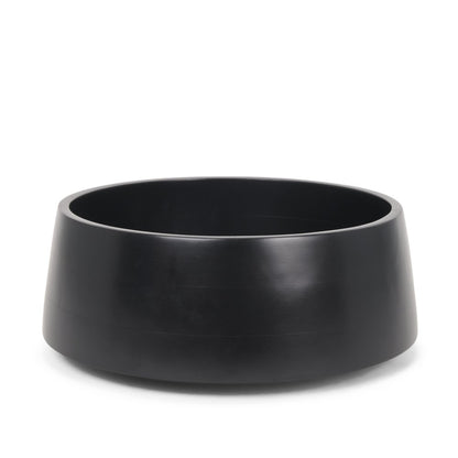 Cuenco redondo de madera negra de 14" para centro de mesa
