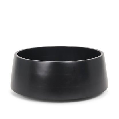 Cuenco redondo de madera negra de 14" para centro de mesa