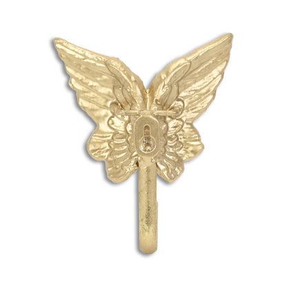 Gancho de pared de mariposa de hierro fundido dorado de 5"
