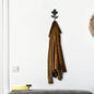 Gancho de pared con forma de flor de hierro fundido negro de 4"