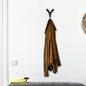 Gancho de pared de hierro fundido negro de 3" con forma de ciervo