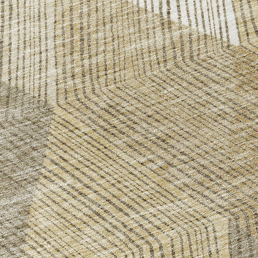 9' X 12' Wheat Taupe And Ivory Argyle Washable Indoor Outdoor Area Rug