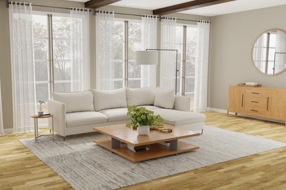 9' X 13' Ivory And Gray Abstract Hand Knotted Distressed Area Rug
