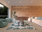 Brown 3D Embossed Block Teak Reclaimed Wood Decorative Wall Panels