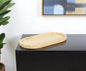 12" Natural Solid Wood Handmade Oval Vanity Tray