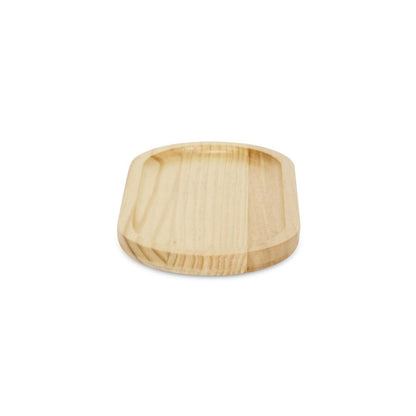 Bandeja ovalada de tocador de madera maciza natural de 12" hecha a mano
