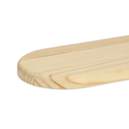 Bandeja ovalada de tocador de madera maciza natural de 12" hecha a mano