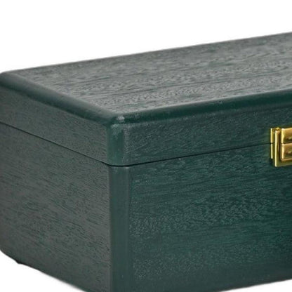 Juego de dos joyeros de madera maciza verde