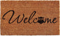 24" X 36" Natural And Black Owl Welcome Outdoor Coir Door Mat