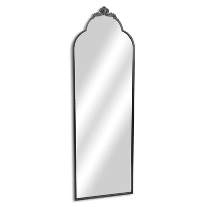 65" Black Metal Arch Full Length Hanging Mirror
