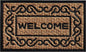 18" X 30" Natural And Black Coir Welcome Outdoor Door Mat