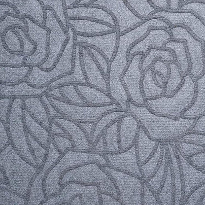 24" X 36" Gray Floral Outdoor Polypropylene Door Mat