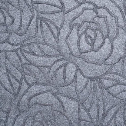 24" X 36" Gray Floral Outdoor Polypropylene Door Mat