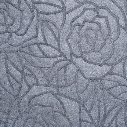 24" X 36" Gray Floral Outdoor Polypropylene Door Mat