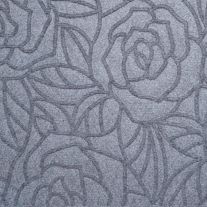 24" X 36" Gray Floral Outdoor Polypropylene Door Mat