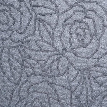 24" X 36" Gray Floral Outdoor Polypropylene Door Mat
