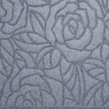 24" X 36" Gray Floral Outdoor Polypropylene Door Mat