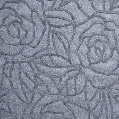 24" X 36" Gray Floral Outdoor Polypropylene Door Mat