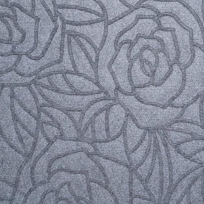 24" X 36" Gray Floral Outdoor Polypropylene Door Mat