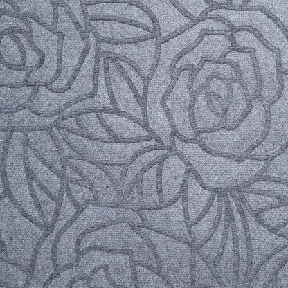 24" X 36" Gray Floral Outdoor Polypropylene Door Mat
